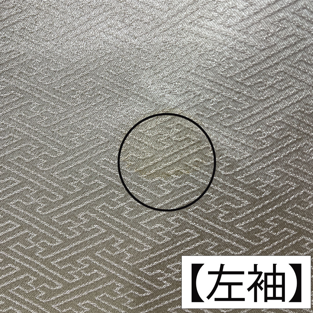 訪問着 正絹 袷 身丈161cm 裄丈61cm 白橡色（しろつるばみいろ） 京友禅 吉祥文様 Aランク グレー系 1112005913422