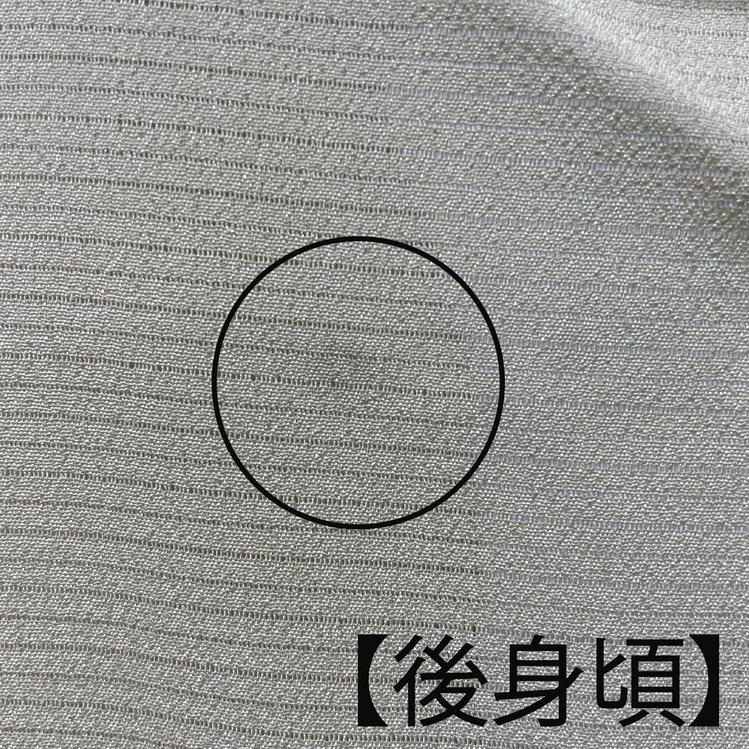 夏物 ポリエステル 色無地 身丈164.5cm 裄丈64cm 淡黄蘗色（うすきはだいろ） 無地 絽 Aランク クリーム系 1132000173415
