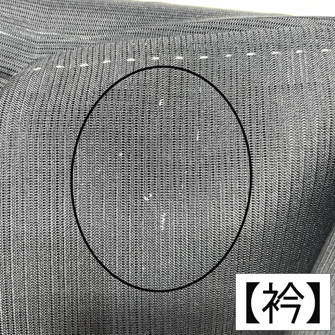 夏物 ポリエステル 付下げ Sランク 身丈163.5cm 裄丈64cm 洗える着物 抽象模様 絽 黒系 1132006222410
