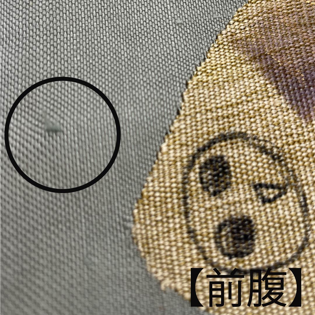 Fukuro Obi (blackish green obi) with an owl, obi length 460cm, pure silk, S rank, point pattern, casual, green, 1123008932419