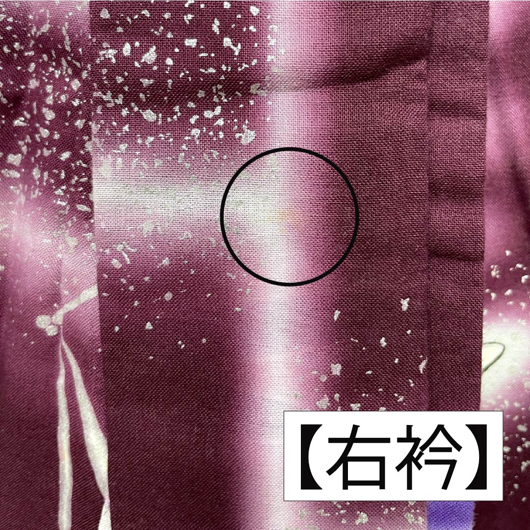 Cotton Yukata, Length 165cm, Sleeve Length 67.5cm, Rank A, Single Layer, Purple with Mulberry Color, Dragonfly Design, Kansai Yamamoto, Product Number 1118006293520