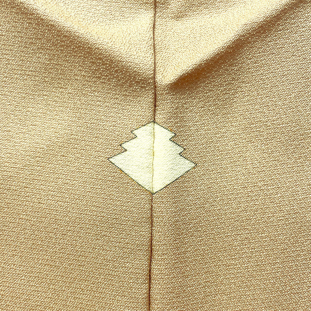 Colored Tomesode, Length 164.5cm, Sleeve Length 69cm, Lined, Walnut, Kyo-Yuzen, Peacock, Orchid, Three-Floor Diamond, Pure Silk, S Rank, One Crest, Beige, 1111001172425