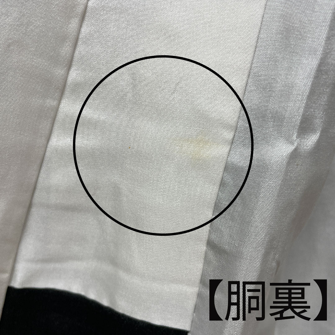 小紋 身丈153cm 裄丈63.5cm 袷  絞り 幾何学模様  正絹 Sランク 黒系 1115002732210