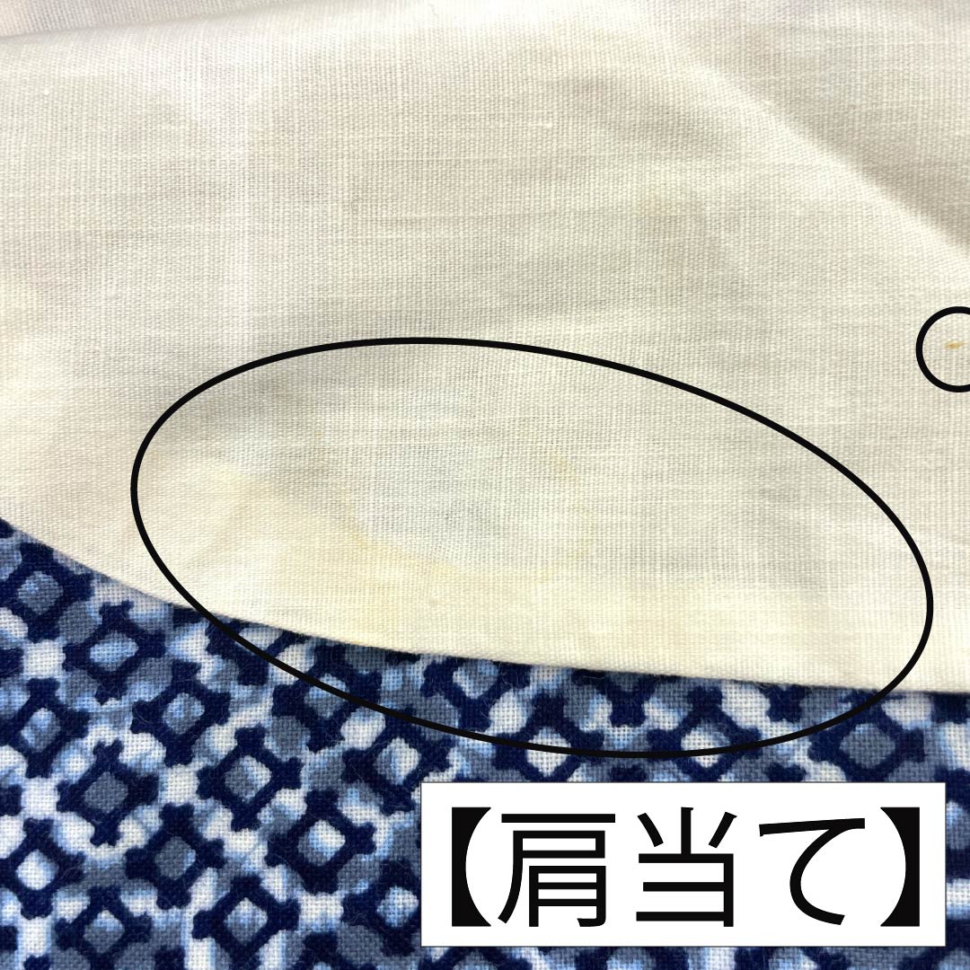 メンズ浴衣 木綿 Aランク 身丈153cm 裄丈70cm 湊鼠色（みなとねずいろ） 抽象模様 単衣 紺系 1138000603518