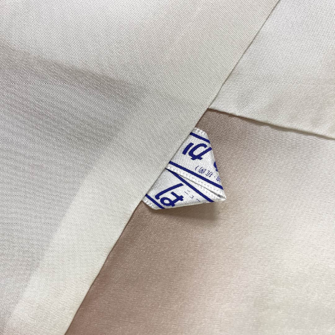 訪問着 正絹 Sランク 袷 身丈157cm 裄丈68cm 薄肉色（うすにくいろ） ボカシ染 付下げ 抽象模様 はれやか加工 橙系 1112007192326