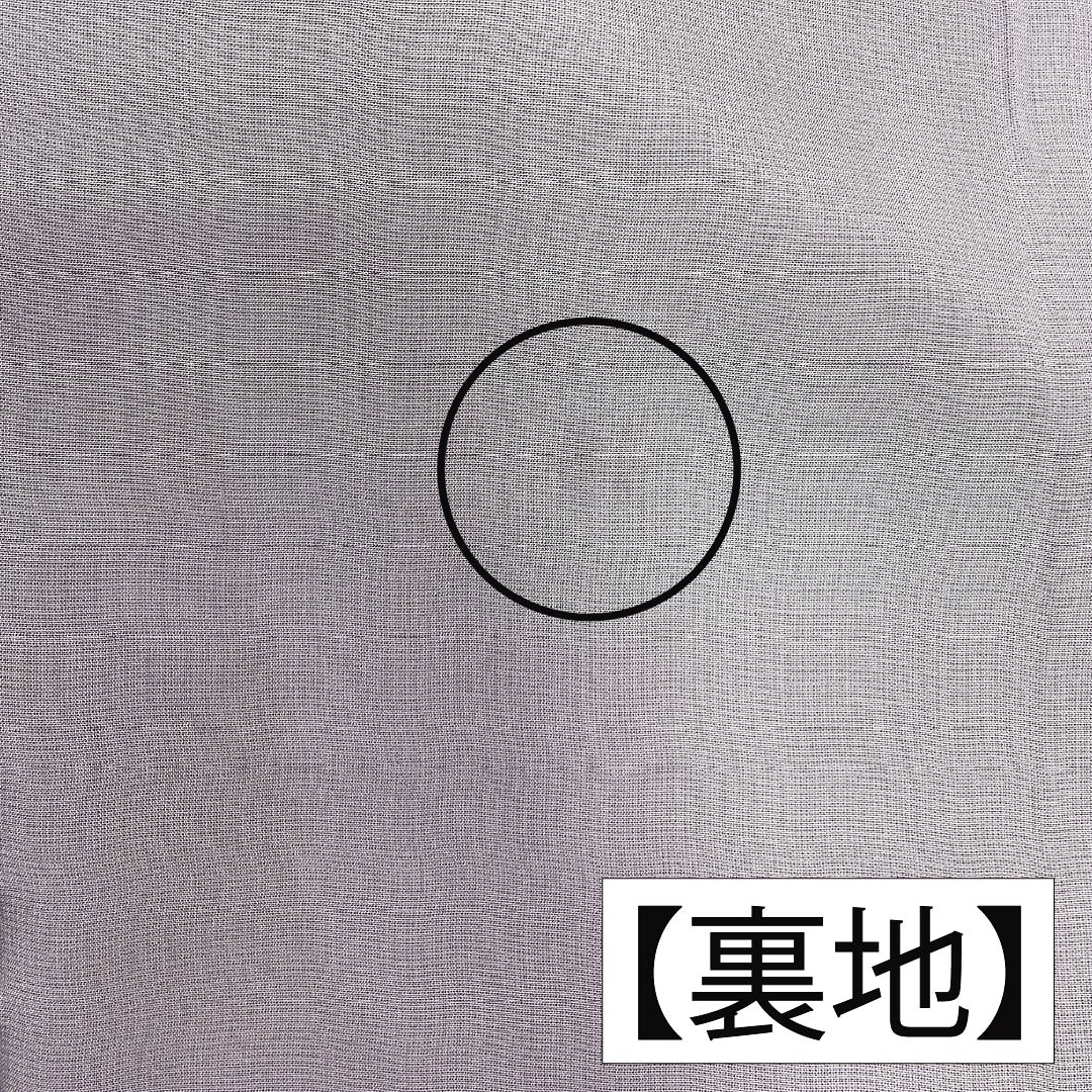 夏物 ポリエステル 色無地 Sランク 身丈154.5cm 裄丈63cm 深紫色（ふかきむらさきいろ） 居敷当て付き 洗える着物 絽 紫系 1132002982220