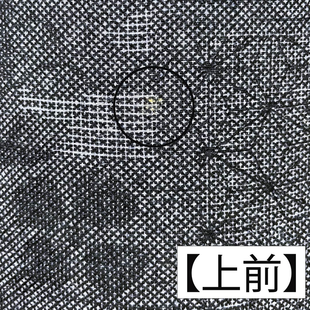小紋 正絹 Aランク 身丈158cm 裄丈66.5cm 袷 短冊 グレー系 1115006963322