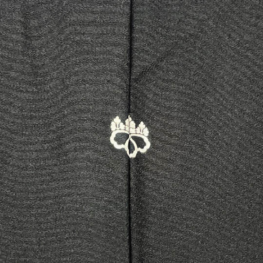 黒留袖 正絹 Aランク 身丈167cm 裄丈67.5cm 袷 京友禅 五つ紋 中陰五三桐 鶴 松 萩 波 五つ紋 黒系 1111002053510