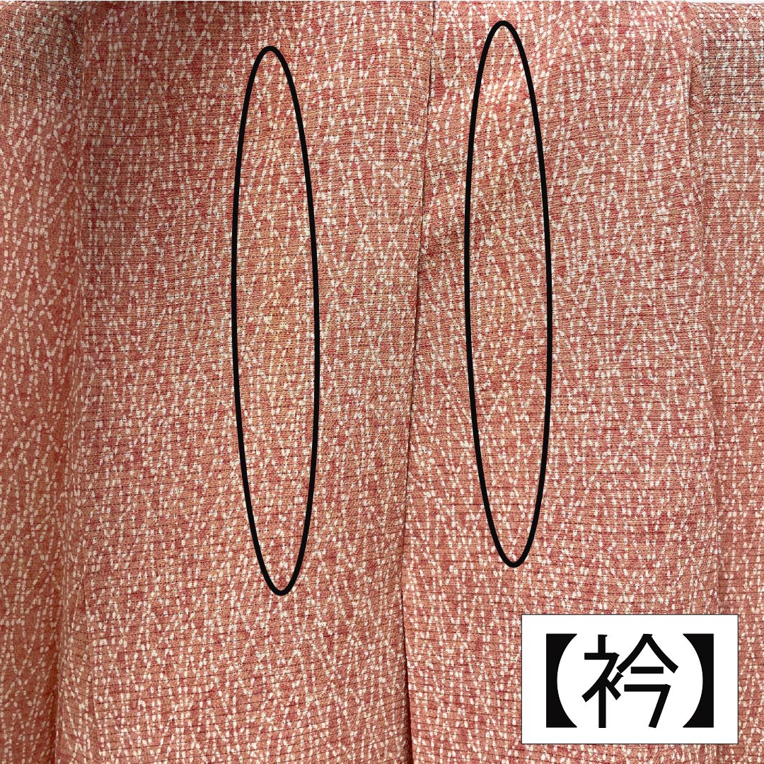 夏物 正絹 小紋 身丈157.5cm 裄丈64cm 薄紅梅色（うすこうばいいろ） 抽象模様 絽 Aランク ピンク系 1132002423313