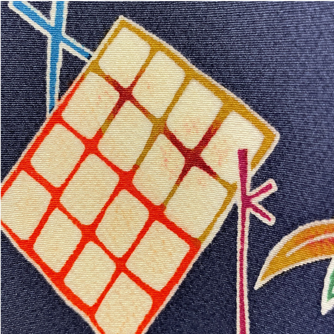 訪問着 袷 身丈157cm 裄丈64cm 型染 正絹 Sランク 紺系 1112000602318