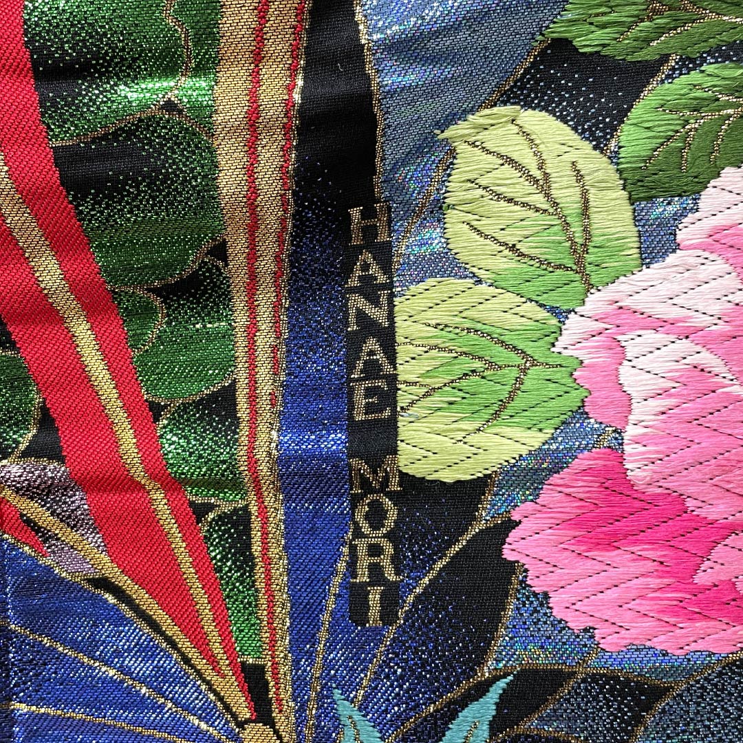 色打掛 正絹 Sランク 身丈188cm 裄丈67cm 真紅色（しんくいろ） 森英恵 HANAE MORI 唐織 蝶 袷 赤系 1110001102912