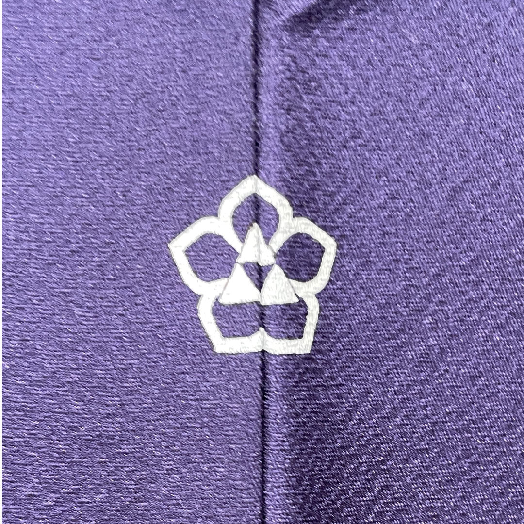 Homongi, pure silk, lined, length 159.5cm, sleeve length 67cm, scarlet, Nakamura Nobuo, floral pattern, artist's work, bellflower with three scales, S rank, purple, 1112002782320