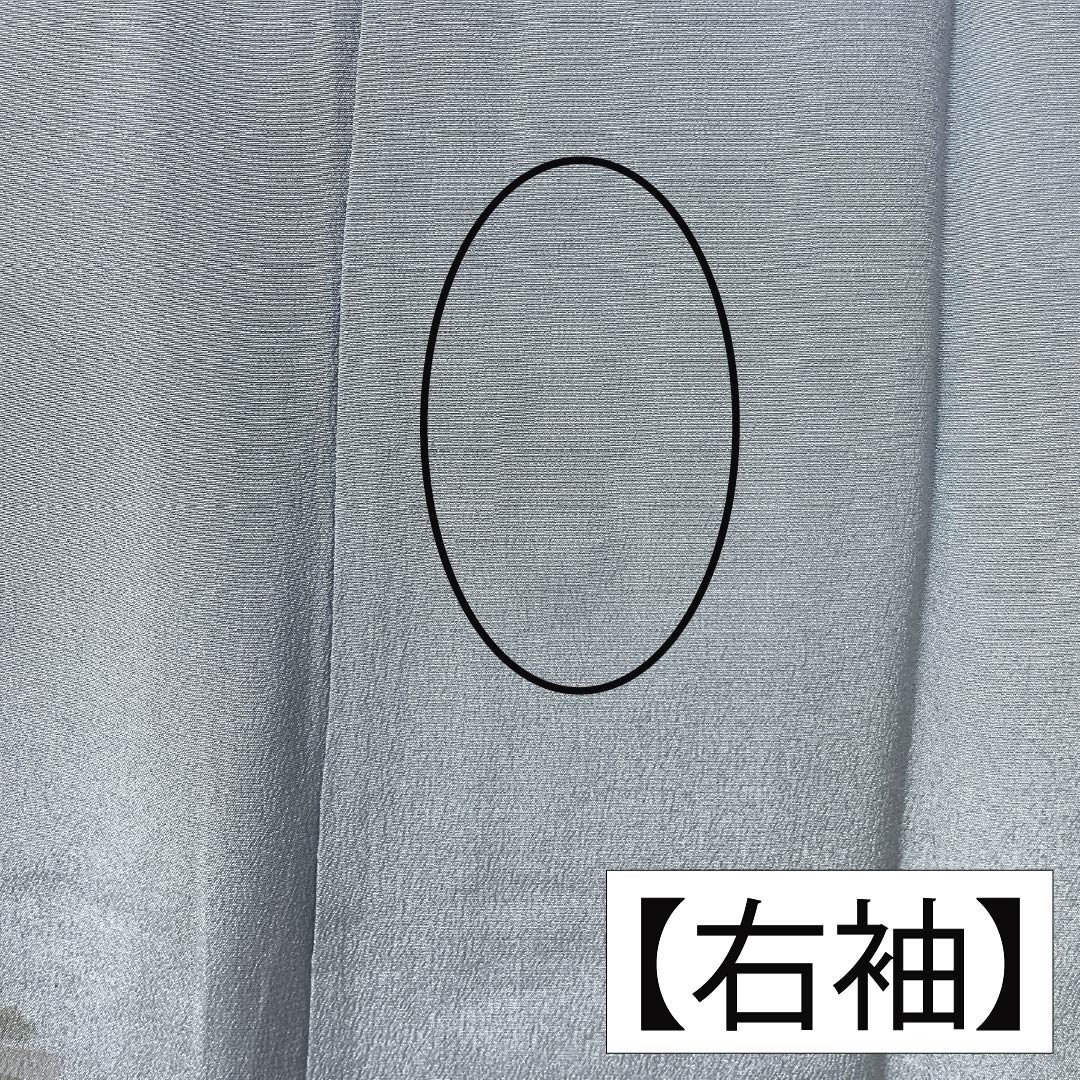 男物長襦袢 正絹 Aランク 身丈137cm 裄丈64.5cm 朧花色（おぼろはないろ） 風景画 単衣 水色系 1140000763324