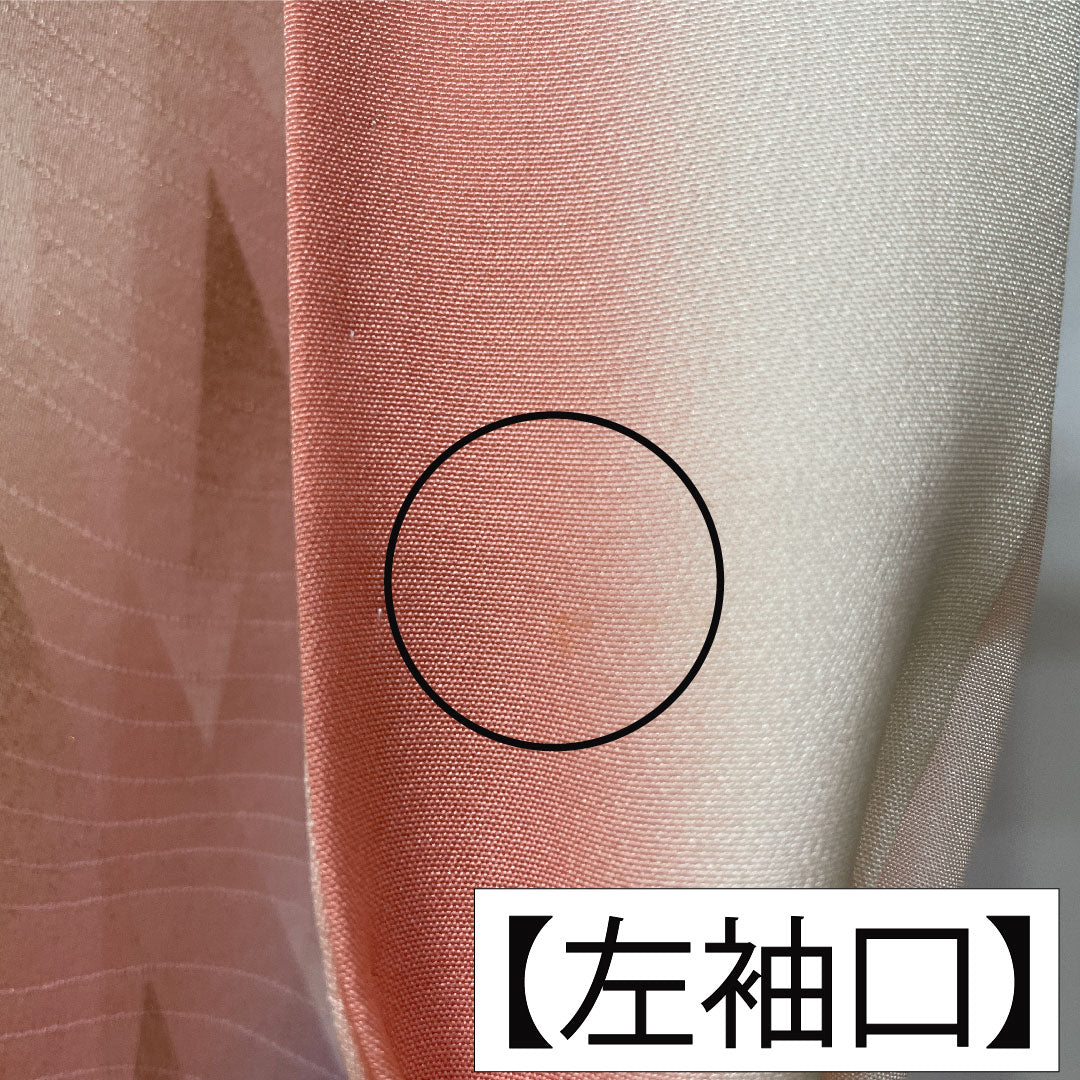 訪問着 正絹 袷 身丈167.5cm 裄丈68.5cm 今様色（いまよういろ） 京友禅 蝶 しつけ糸付き Aランク ピンク系 1112005933513