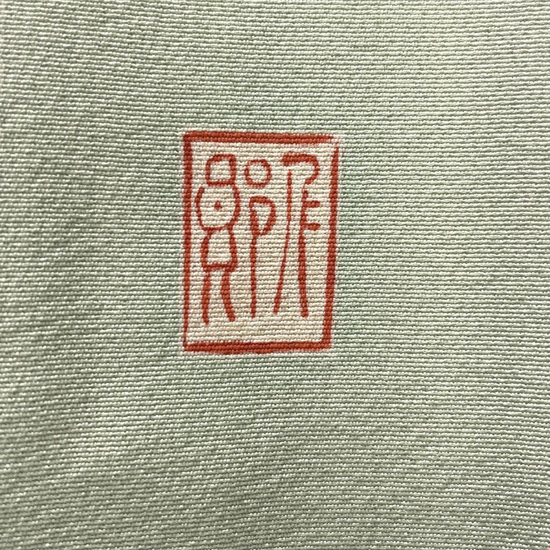 訪問着 正絹 袷 身丈165cm 裄丈63.5cm 白緑色（びゃくろくいろ） 加賀友禅 作家物 一つ紋 中陰五瓜 Aランク 緑系 1112005713519