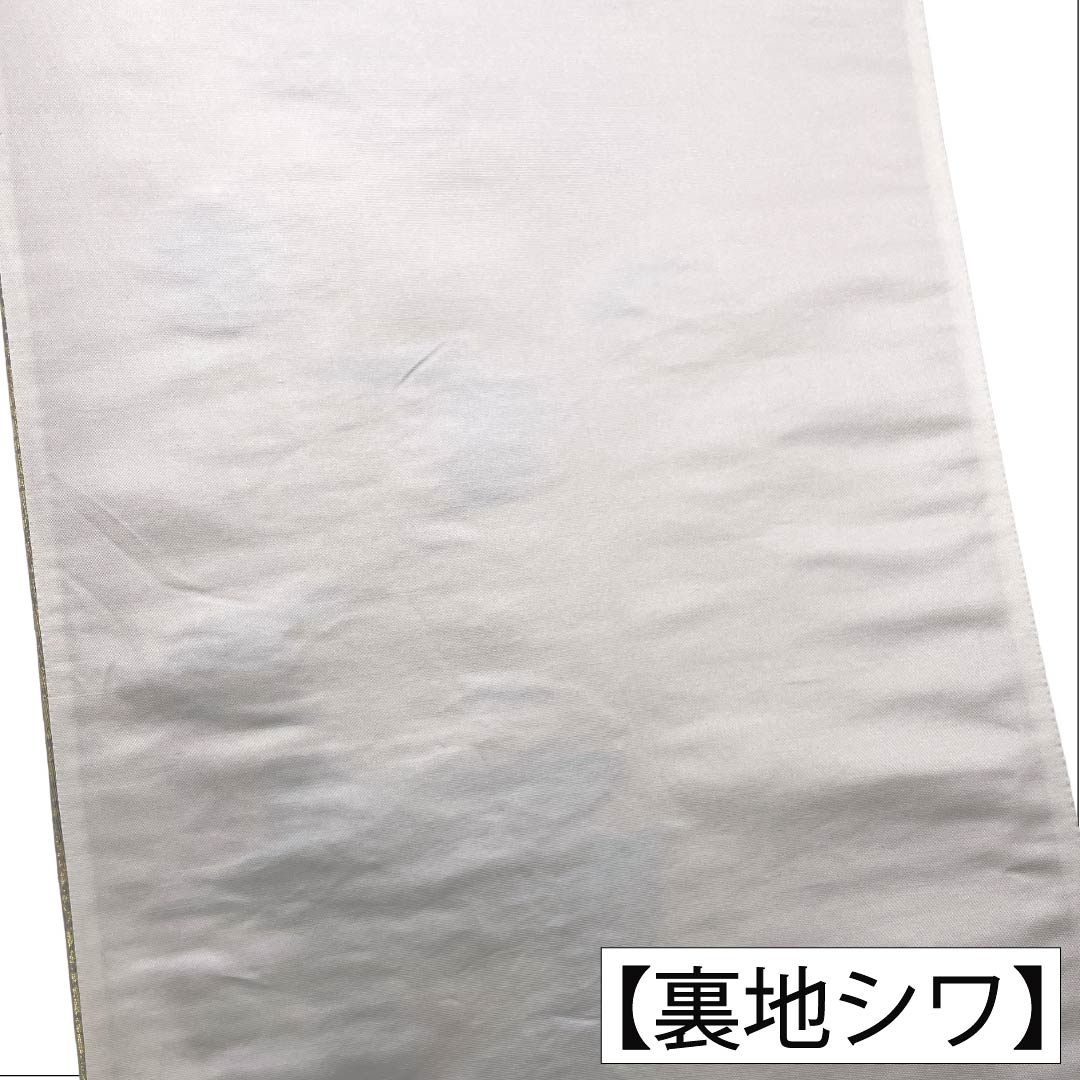 袋帯 正絹 Aランク 銀色（ぎんいろ） 引箔 入卒式 鈴 古典柄 帯丈442cm 六通 セミフォーマル 銀系 1123018473322