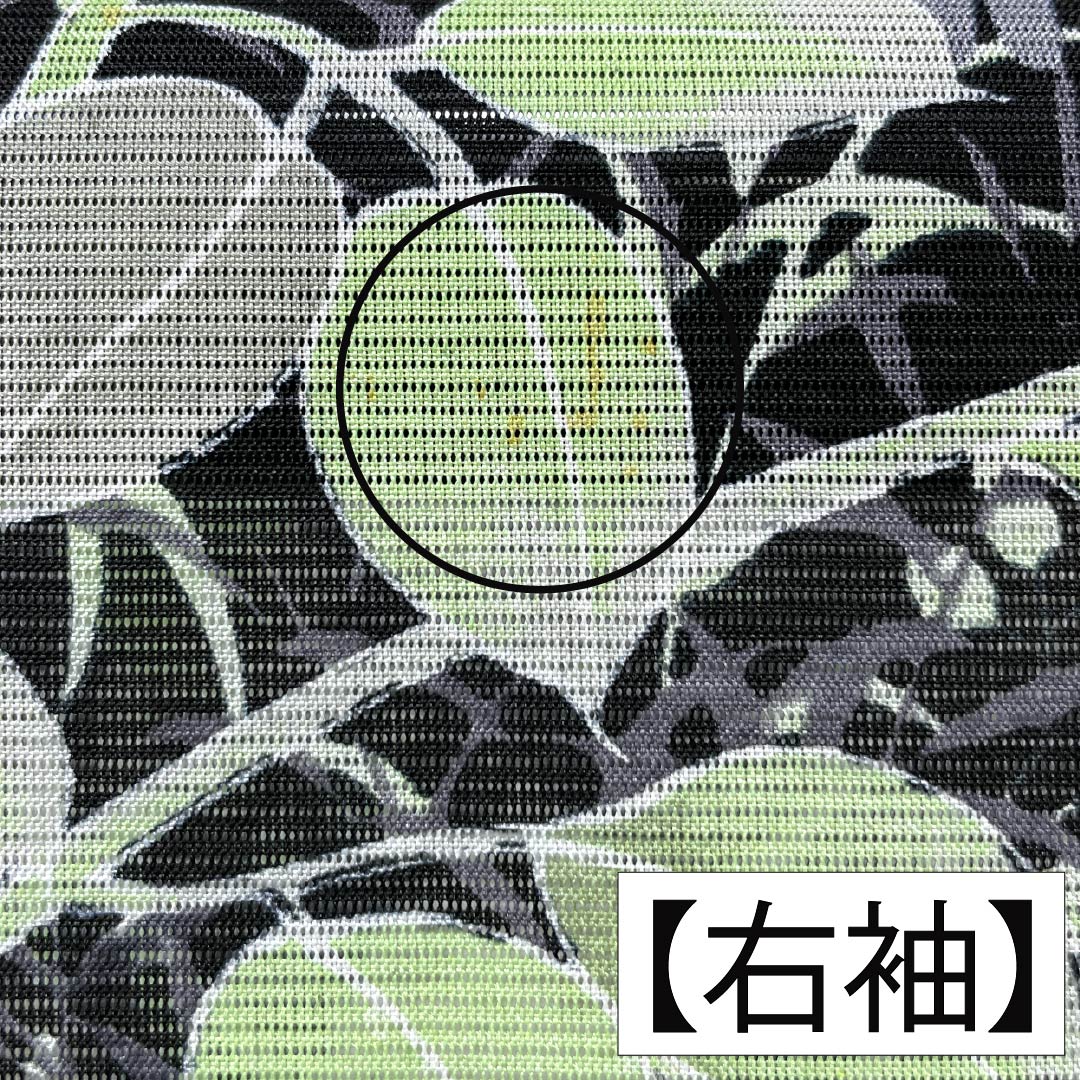 夏物 ポリエステル 小紋 身丈167cm 裄丈63.5cm 紫陽花 菖蒲 洗える着物 絽 Aランク 黒系 1132002283510