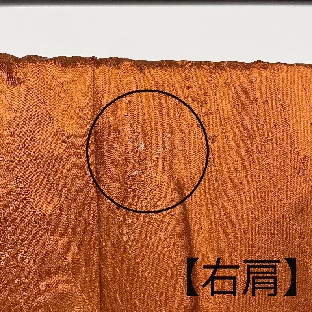 訪問着 袷 身丈158cm 裄丈64cm 絞り 草花模様 正絹 Bランク 茶系 1112001044314