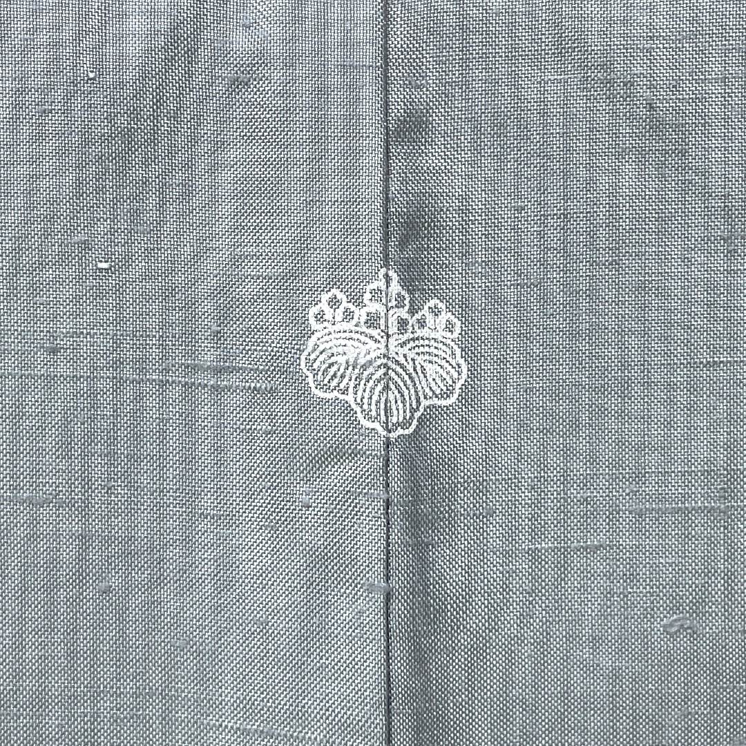 紬 正絹 Aランク 身丈168cm 裄丈66.5cm 空色鼠色（そらいろねずいろ） 牛首紬 加藤改石 無地 単衣 水色系 1116004353524