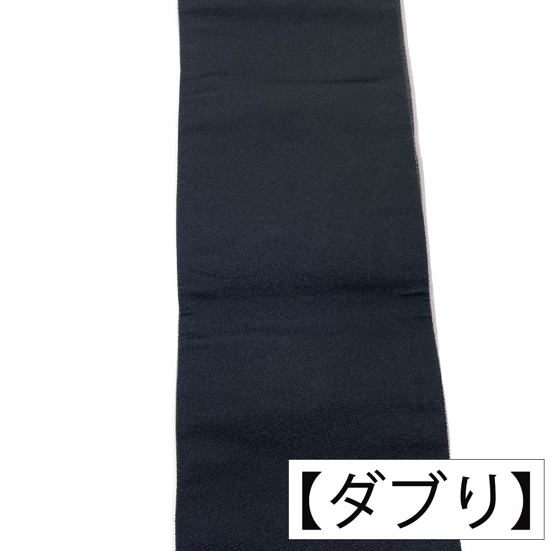 【未仕立】半幅帯 ポリエステル Aランク 鈍紫色（にびむらさきいろ） 蝶 露芝 帯丈360cm グレー系 1125004383322