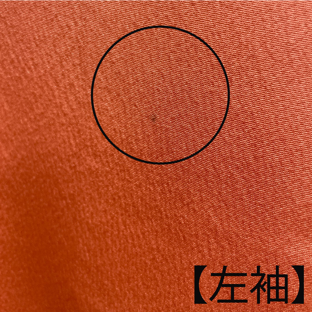 色無地 正絹 鴇色 素無地 梅鉢  身丈156.5cm 裄丈63.5cm 袷  Aランク ピンク系 1114000983313