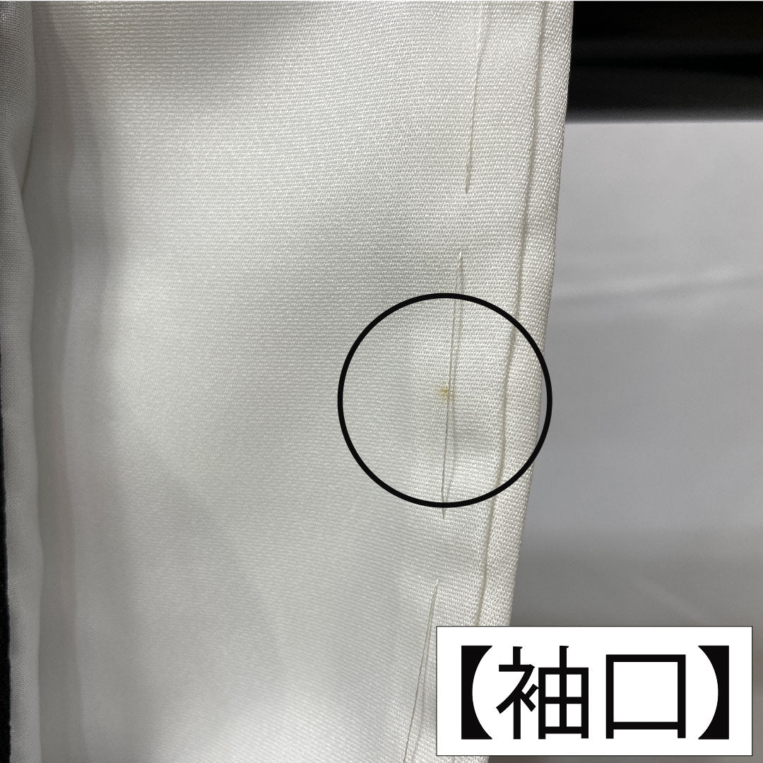 Black formal kimono, pure silk, length 157cm, sleeve length 62cm, lined, Kyoto yuzen, auspicious motif, five crests, circle with different arrow feathers, A rank, black, 1111001763310