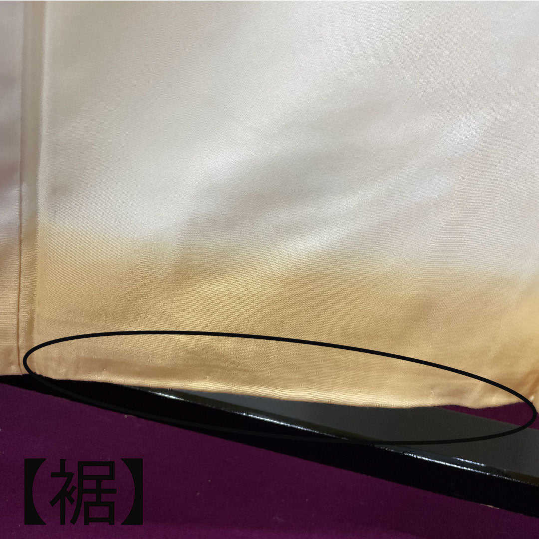 小紋 正絹 身丈153.5cm 裄丈63cm 袷 ボカシ染 花模様 Sランク グラデーション系 1115004032299