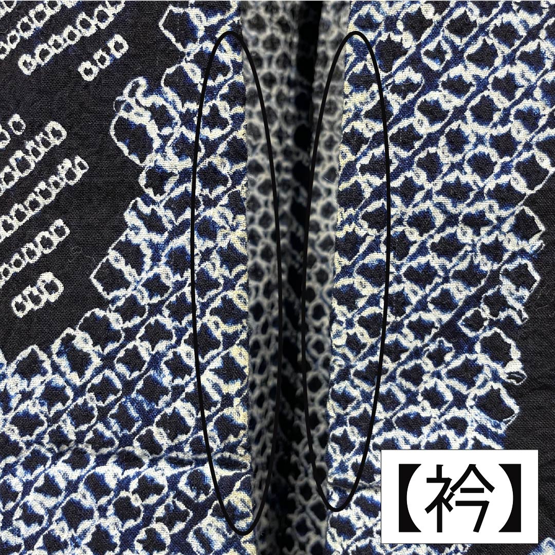 浴衣 木綿 身丈149.5cm 裄丈63.5cm Bランク 単衣 紺系 濃紺色（のうこんいろ） 有松絞り 1118005474118