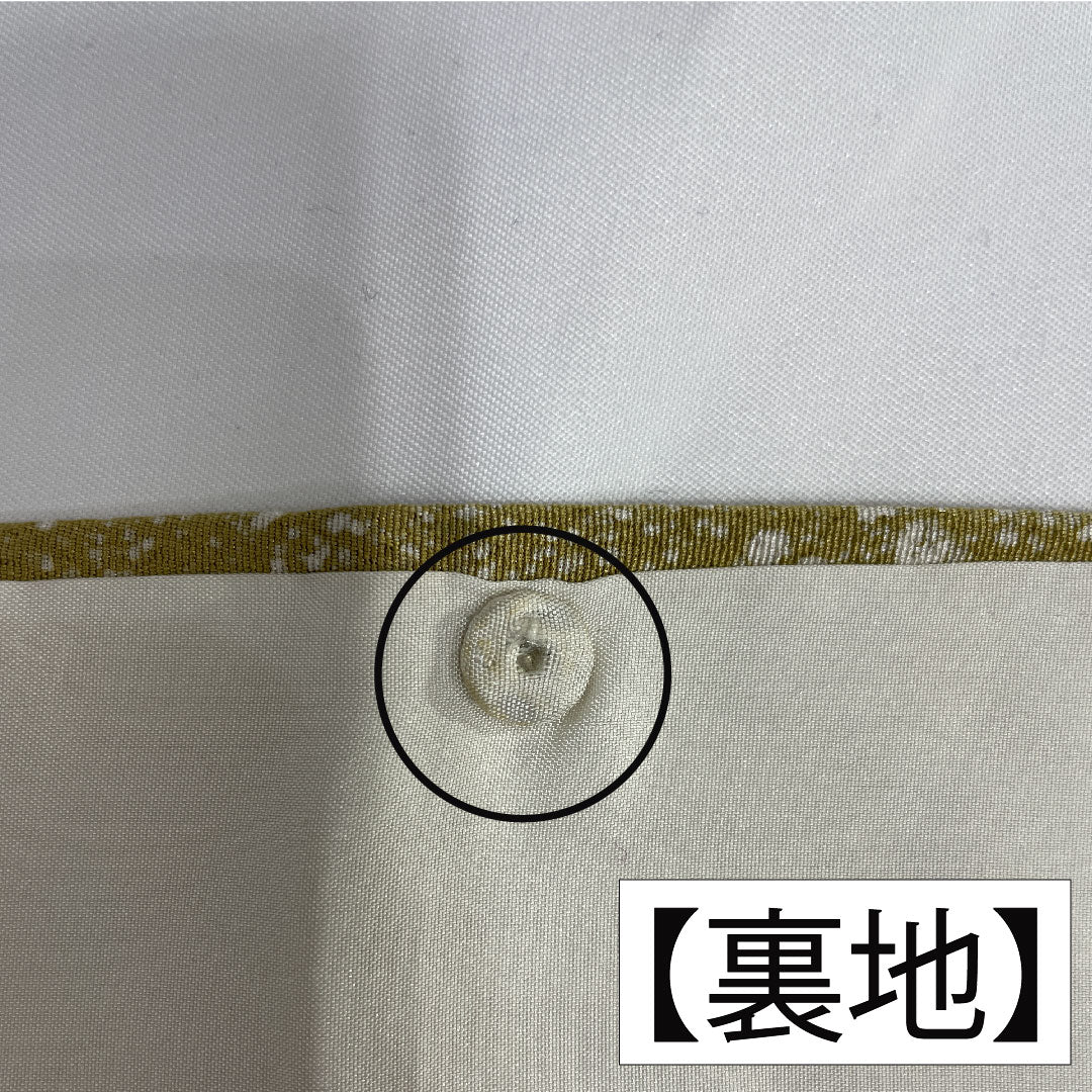 訪問着 正絹 袷 身丈160.5cm 裄丈65.5cm 梨子色（なしいろ） 京友禅 タタキ染 桜 Sランク 黄系 1112005622423