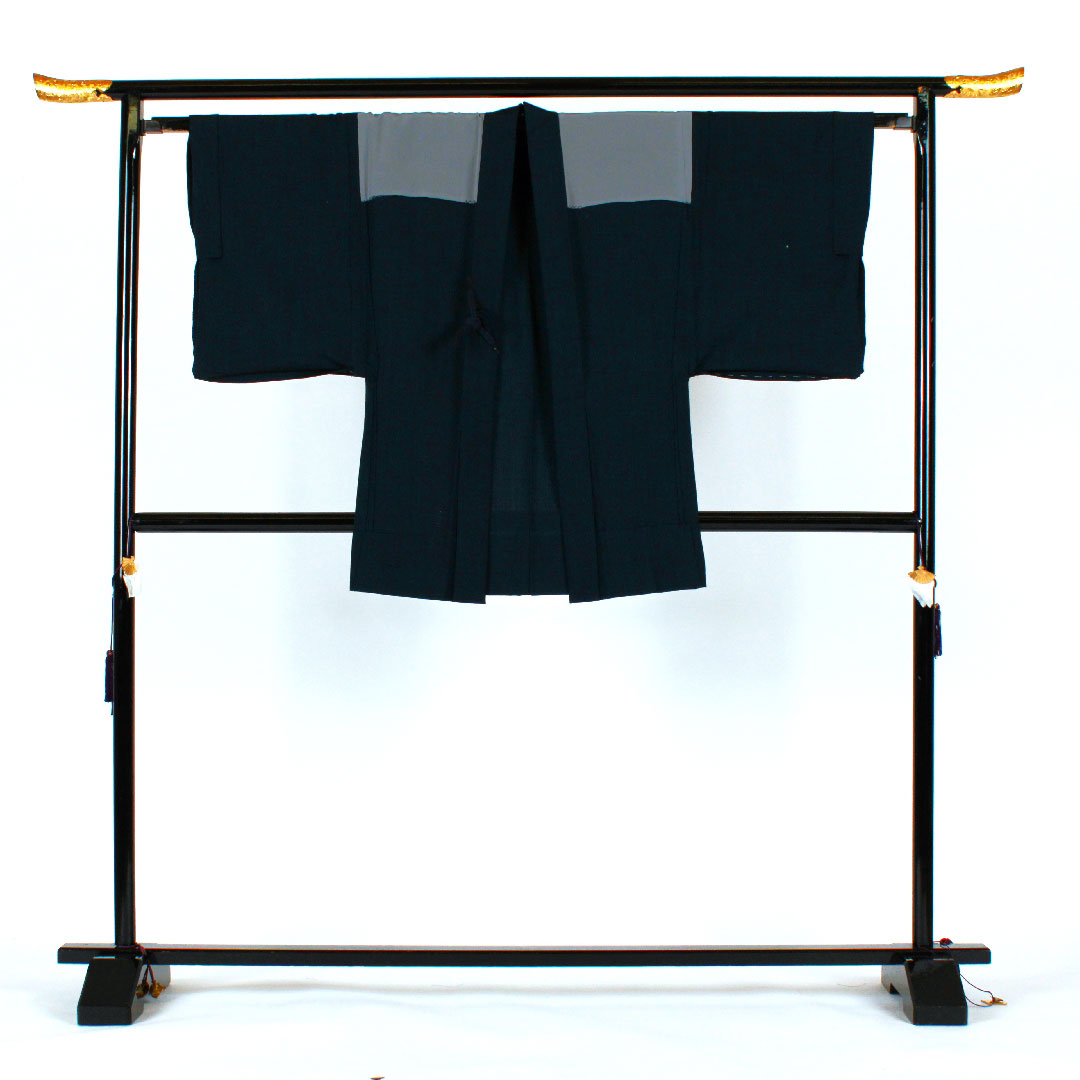 男物 身丈90cm 裄丈67.5cm ウール 羽織 ウール Sランク 袷 紺系 1119000262218