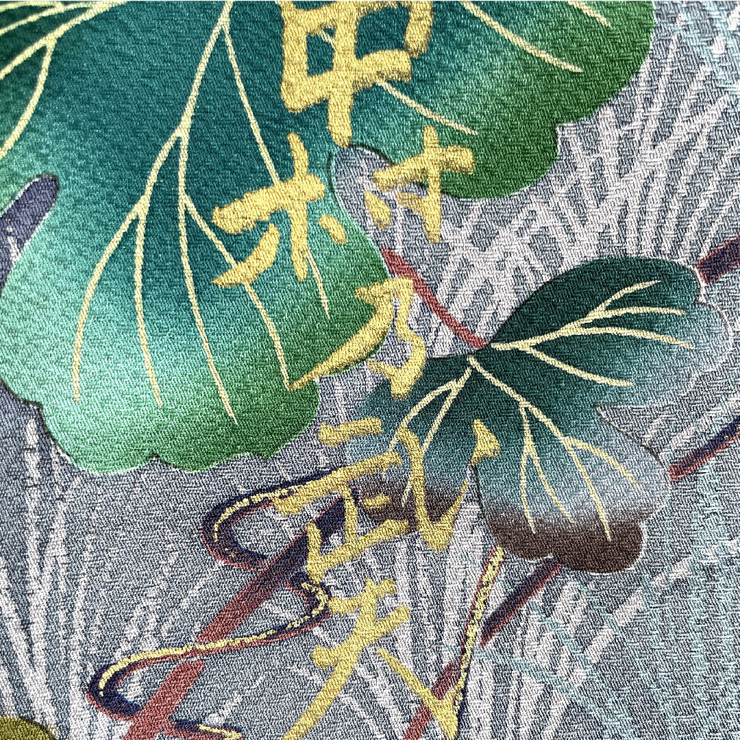 Homongi, pure silk, lined, length 159.5cm, sleeve length 67cm, scarlet, Nakamura Nobuo, floral pattern, artist's work, bellflower with three scales, S rank, purple, 1112002782320