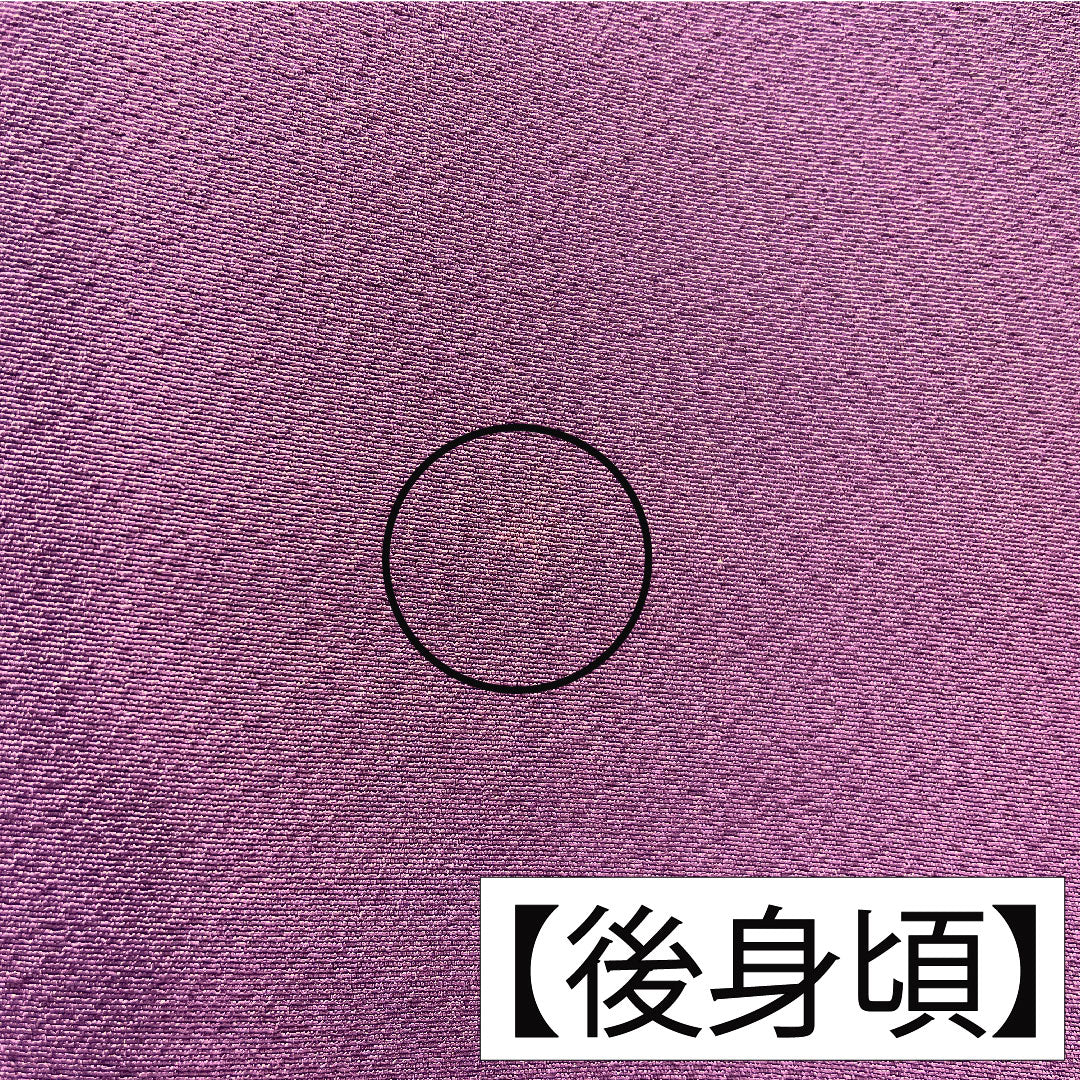 色無地 正絹 身丈158.5cm 裄丈66cm 古代紫色（こだいむらさきいろ） 素無地 一つ紋 丸の内に二ツ引き 袷 Aランク 紫系 1114001723320