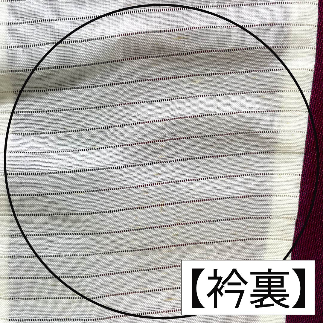 夏物 正絹 お召 Aランク 身丈151cm 裄丈64cm 紫黒色（しこくしょく） 草花模様 紗 紫系 1132004663220