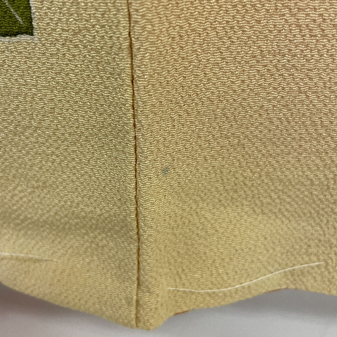 訪問着 袷 身丈162cm 裄丈64cm 花柄 正絹 Aランク クリーム系 1112000353415