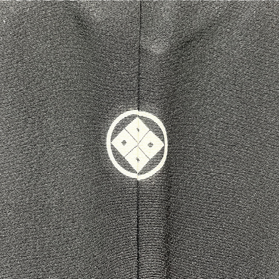 Black formal kimono, pure silk, length 162.5cm, sleeve length 69cm, lined, Kyoto Yuzen, feudal lord procession, artist work, Matsuo Korin, five crests, circle with four corners, A rank, black, 1111001603410