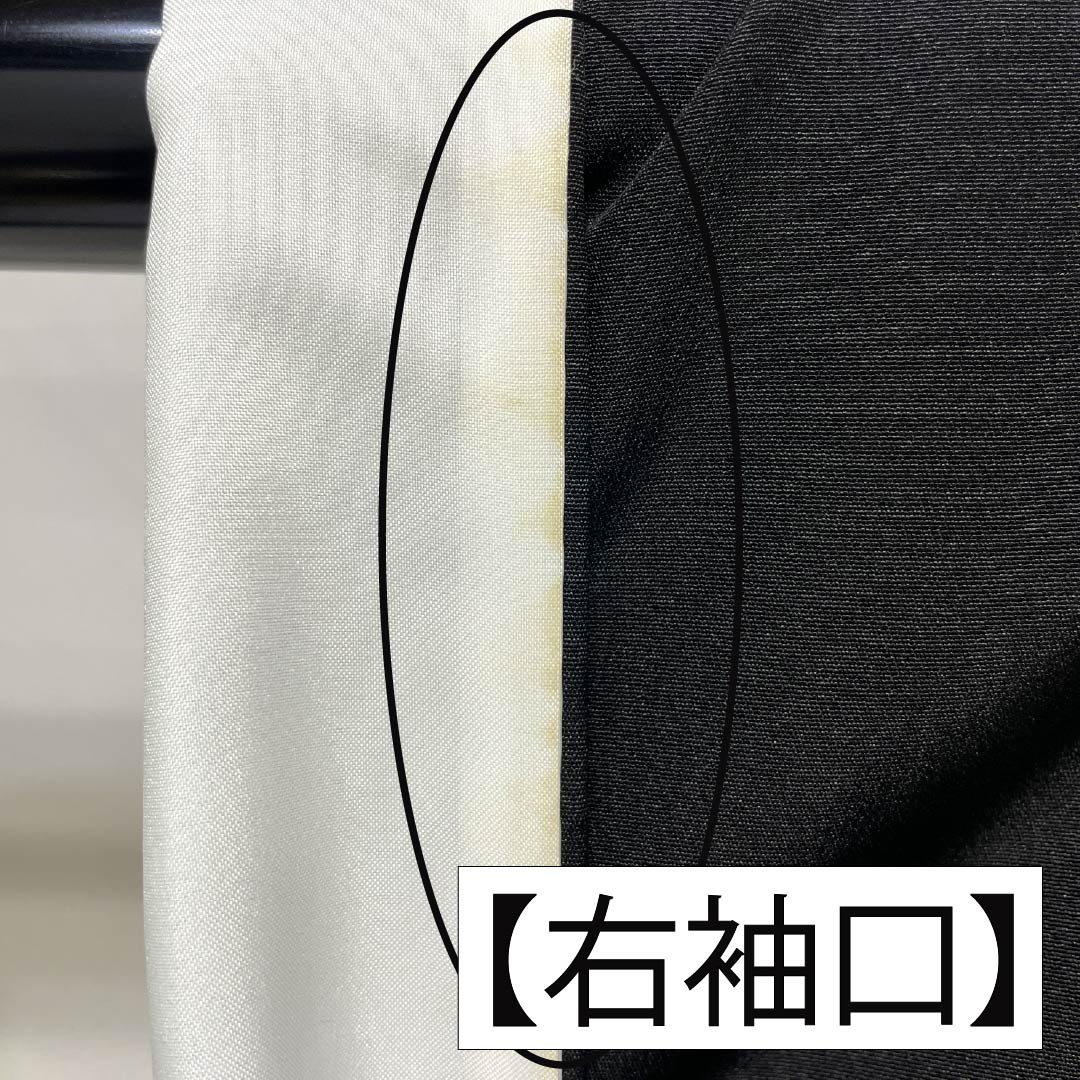 黒留袖 正絹 Aランク 身丈163cm 裄丈66cm 袷 京友禅 五つ紋 桔梗 鳳凰 立浪 宝尽くし 松 五つ紋 黒系 1111002123410