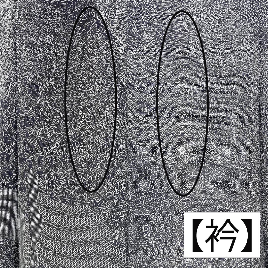訪問着 正絹 Aランク 袷 身丈155cm 裄丈64.5cm 蒲萄鼠色（ぶどうねずいろ） 江戸小紋 型染 パールトーン加工 吉祥文様 紫系 1112006183320