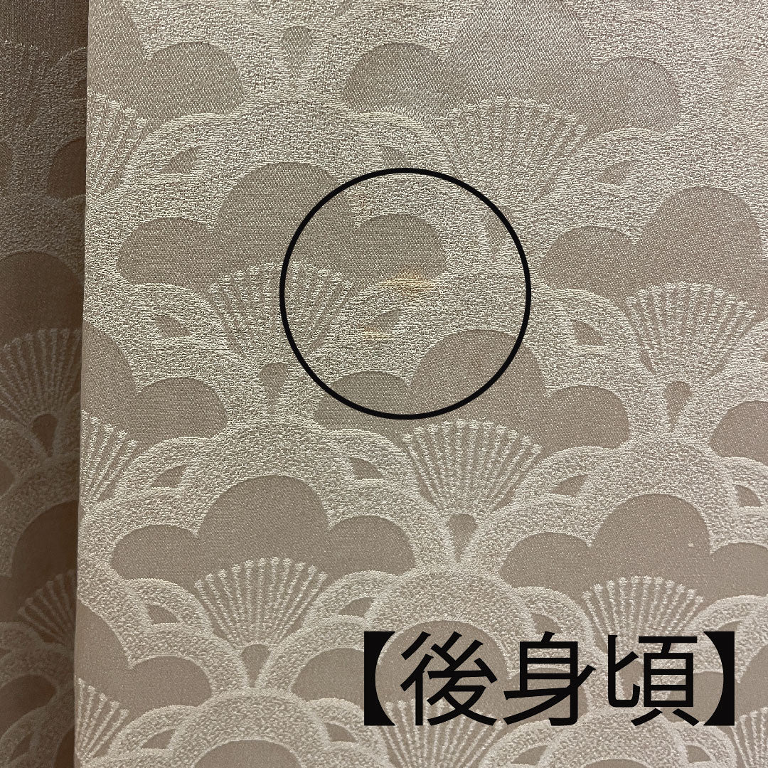 色無地 梅 木瓜  身丈162.5cm 裄丈63.5cm 袷  正絹 Aランク 黄系 1114000393423