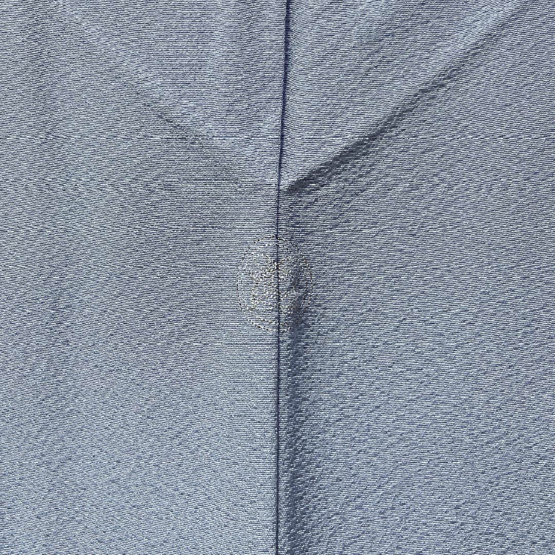 色無地 正絹 Sランク 身丈158.5cm 裄丈62.5cm 青袋鼠色（せいたいねずいろ） 縫い紋 素無地 茶染め 袷 青系 1114002262317