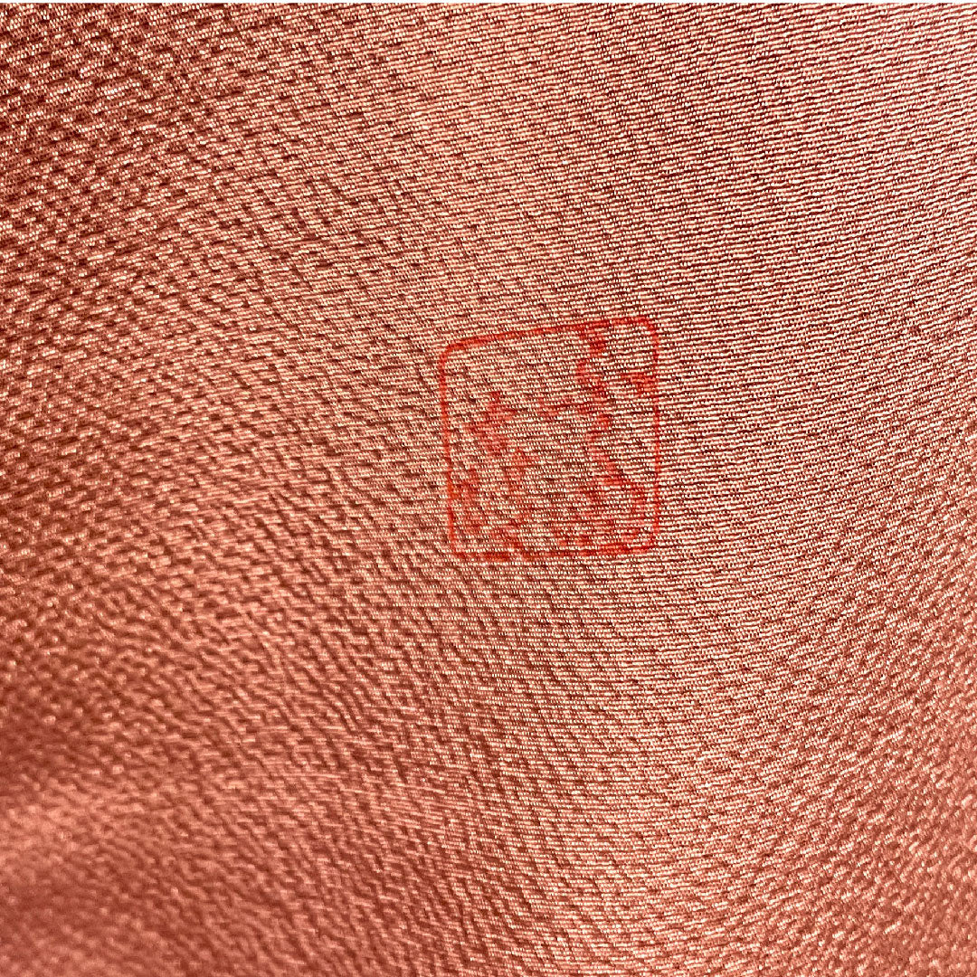 Homongi (formal kimono) Length 161.5cm Sleeve length 62.5cm Light purple Living national treasure Fukuda Yoshishige Abstract pattern Gold leaf finish Pure silk S rank Pink 1112002002413