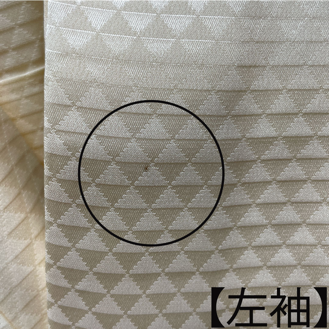長襦袢 正絹 身丈132cm 裄丈71cm 単衣  フォーマル 鱗模様  Sランク クリーム系 1129000592315