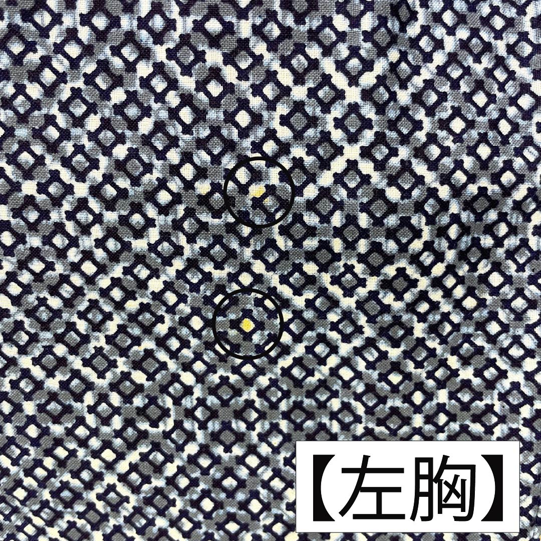 メンズ浴衣 木綿 Aランク 身丈153cm 裄丈70cm 湊鼠色（みなとねずいろ） 抽象模様 単衣 紺系 1138000603518