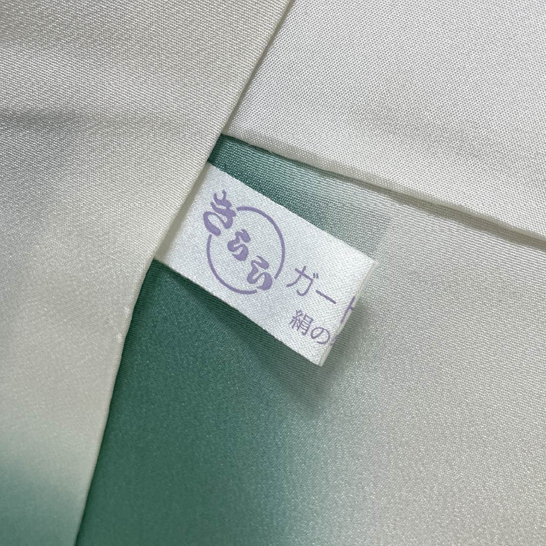 Komon (small pattern) kimono, pure silk, length 156cm, sleeve length 66cm, lined, hazy color (kasumi-iro), stencil-dyed, cherry blossom and camellia motifs, Kirara Guard, S rank, purple, 1115006192320