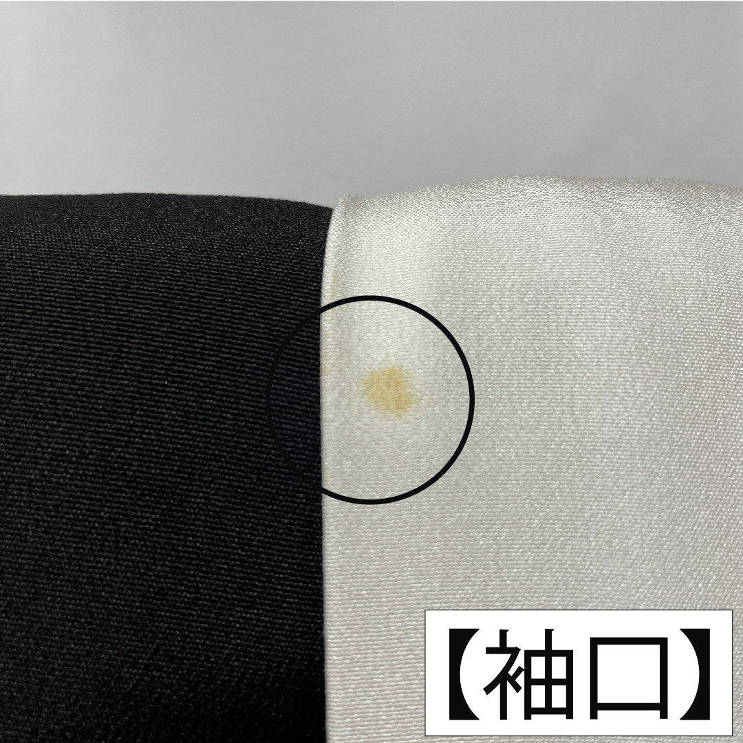 Black formal kimono, pure silk, length 156cm, sleeve length 65cm, lined, Kyoto Yuzen, crane, auspicious motif, five crests, ivy, A rank, black, 1111001753310