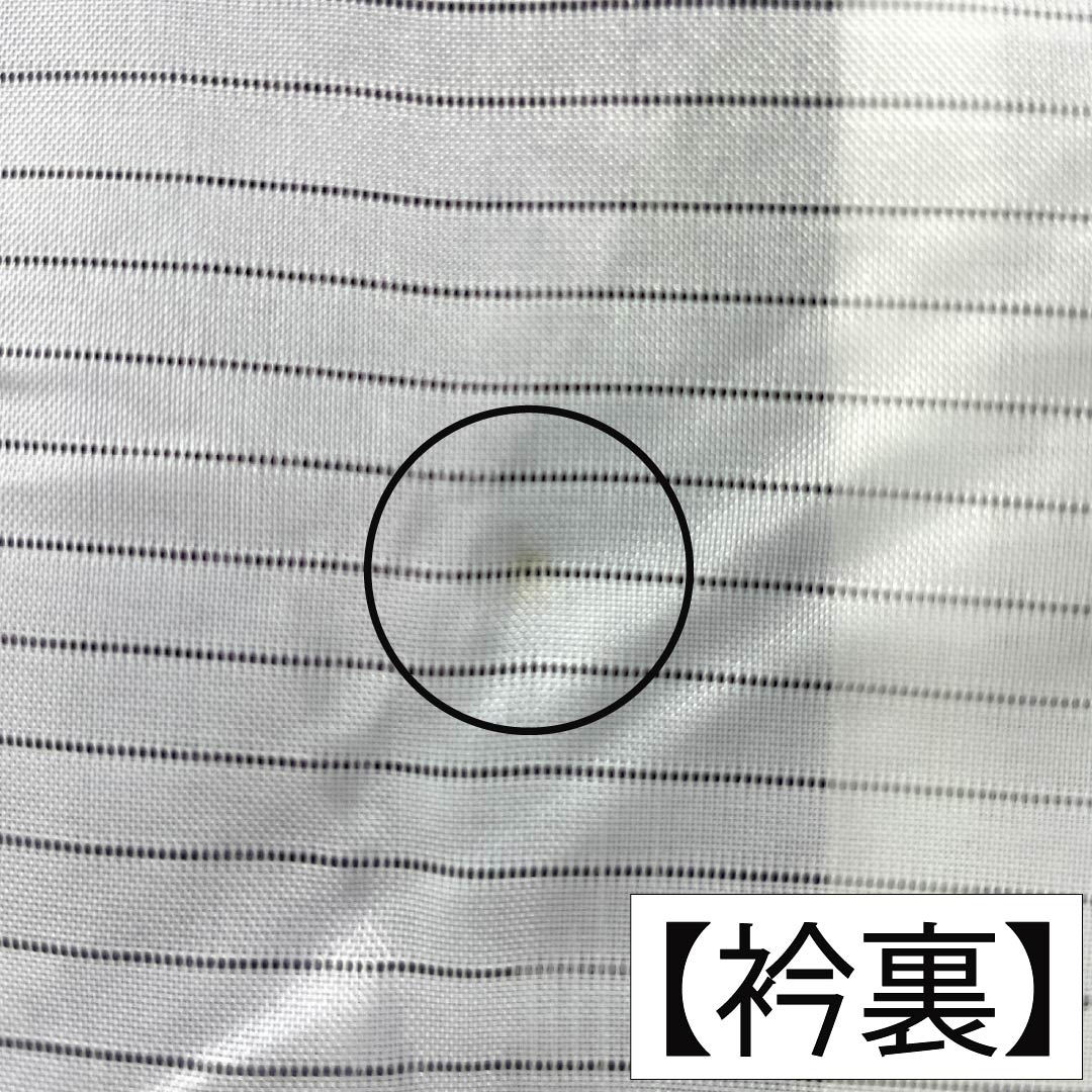 夏物 ポリエステル 小紋 Sランク 身丈158.5cm 裄丈62.5cm 緋紺色（ひこんいろ） 洗える着物 絣模様 絽 紫系 1132007182320