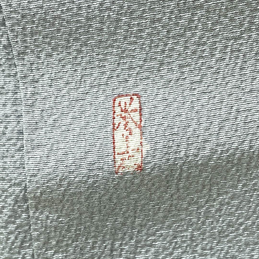 色無地 正絹 Sランク 身丈160.5cm 裄丈64cm 空色鼠色（そらいろねずいろ） 一つ紋 五三桐 素無地 袷 水色系 1114002682424