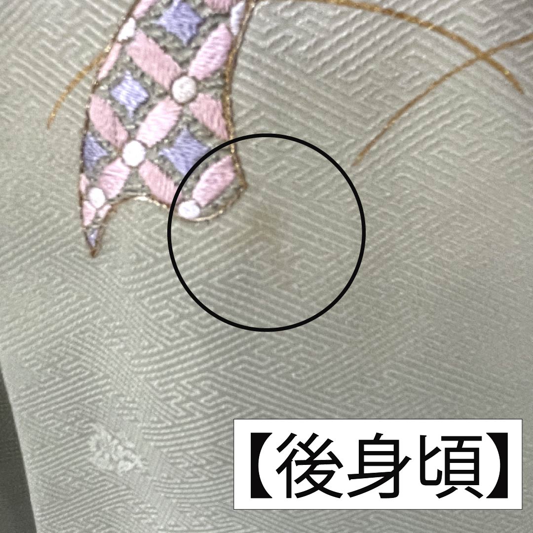 訪問着 正絹 Aランク 袷 身丈159cm 裄丈63.5cm 胡桃色（くるみいろ） 蘇州刺繡 付下げ 御所車 ベージュ系 1112006663325