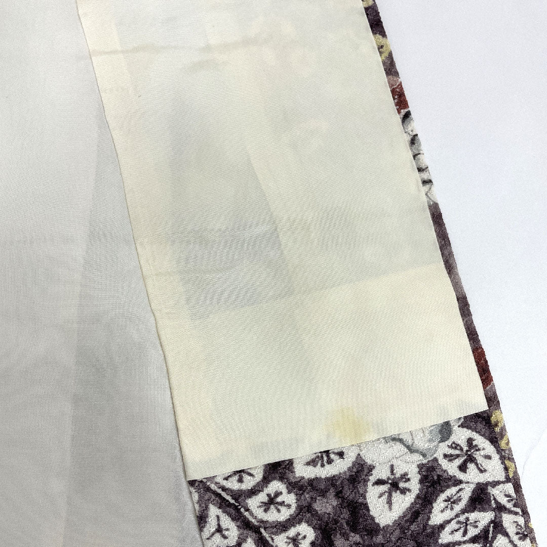 小紋 身丈163.5cm 裄丈64cm 袷  辻ヶ花 正絹 Aランク 紫系 1115000433320