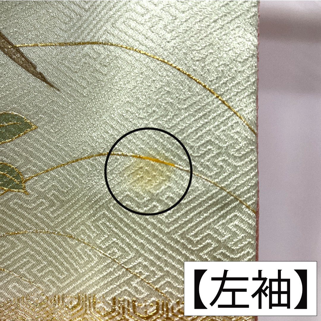 訪問着 正絹 袷 身丈161.5cm 裄丈65.5cm 薄紅梅色（うすこうばいいろ） 京友禅 吉祥文様 Bランク ピンク系 1112006004413