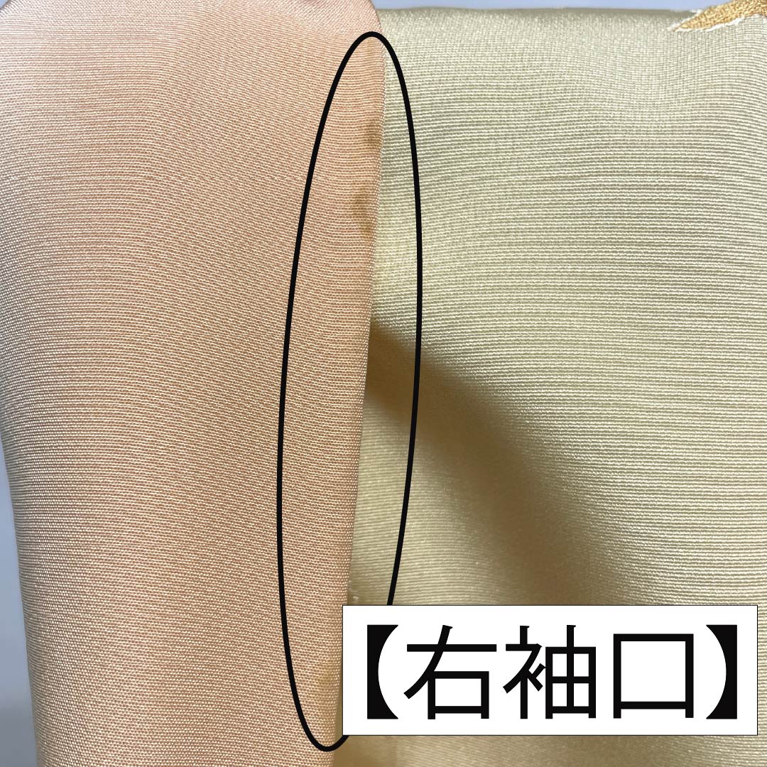 小紋 正絹 身丈160.5cm 裄丈64.5cm 袷 麴色（こうじいろ） 地紋起こし 洋花 Aランク クリーム系 1115006153415